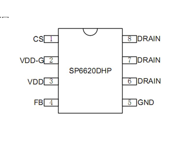 SP6620DHP 18W 高性能、低功耗开关电源控制芯片